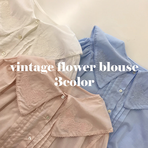 빈티지플라워 blouse (3color)